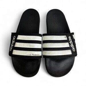 Women adidas slippers rubber adjustable size 6